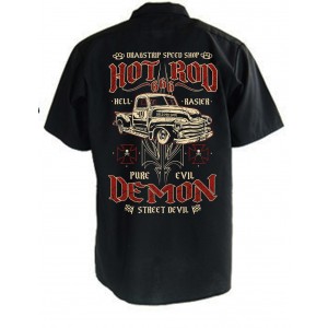 Dragstrip Clothing Hot Rod Demon 666 Work Shirt